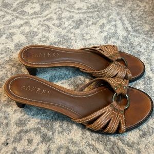 Vintage Ralph Lauren Kitten Heel Sandals